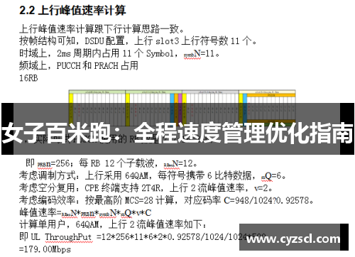 女子百米跑：全程速度管理优化指南